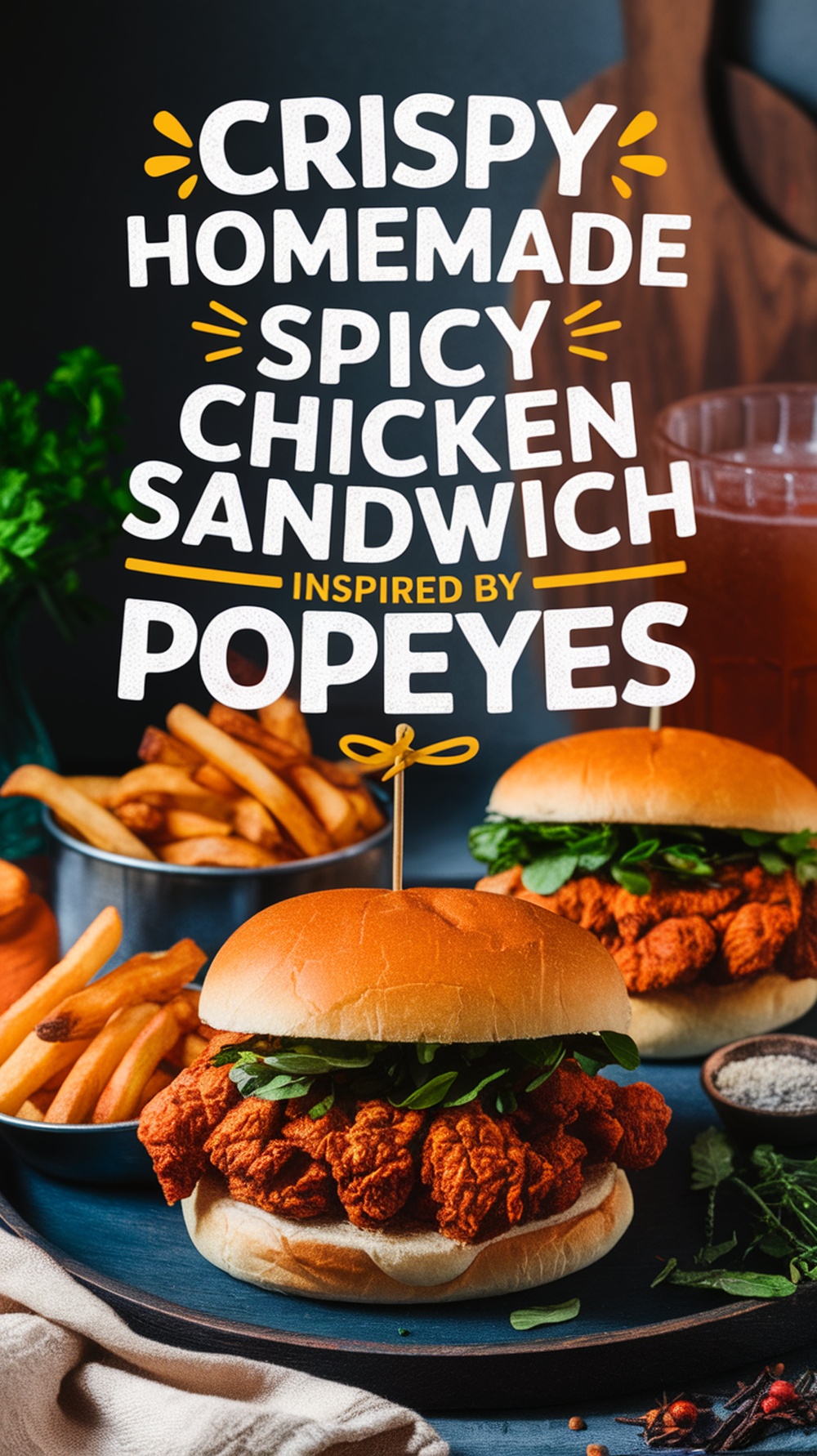 Crispy Homemade Spicy Chicken Sandwich Inspired by Popeyes