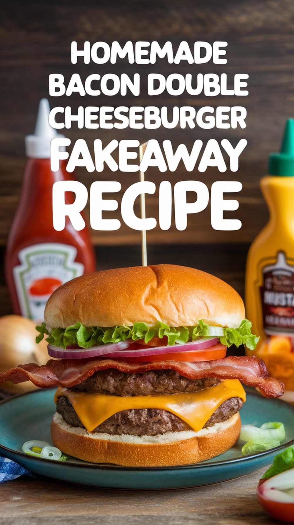 Homemade Bacon Double Cheeseburger Fakeaway Recipe