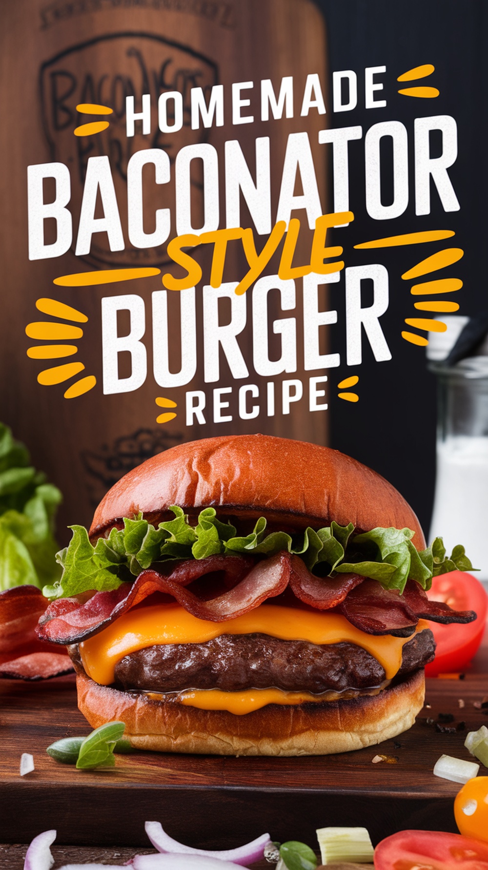 Homemade Baconator Style Burger Recipe