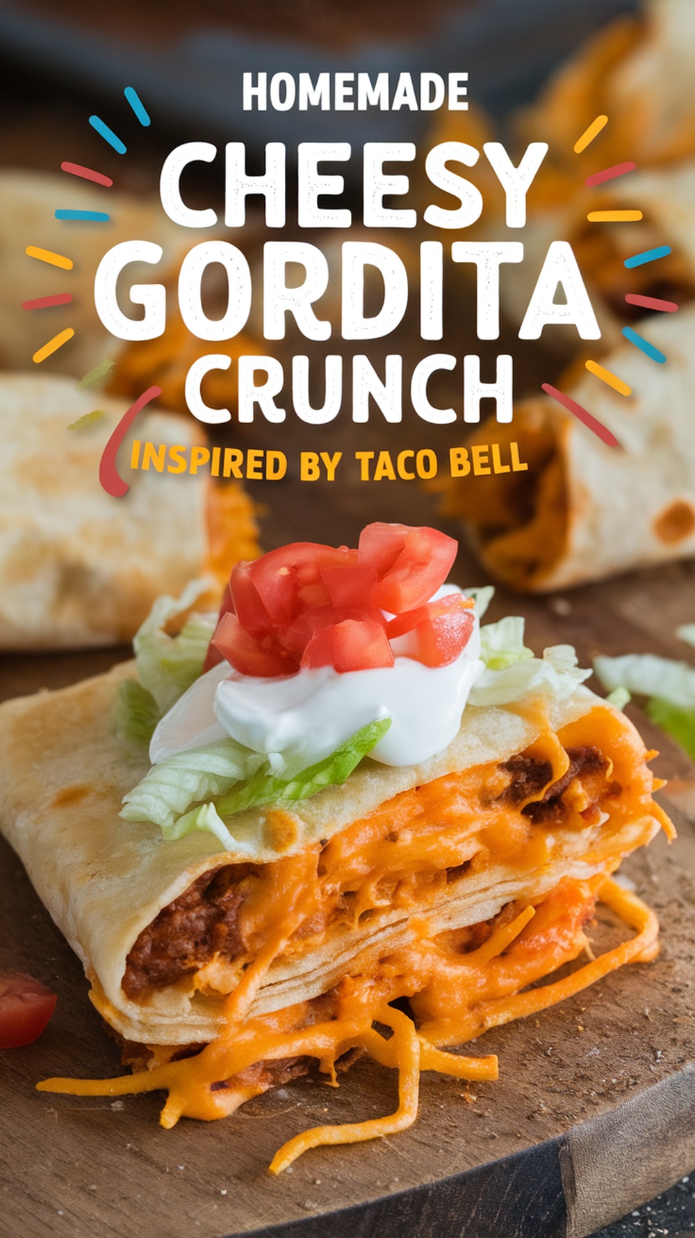 Homemade Cheesy Gordita Crunch Inspired by Taco Bell