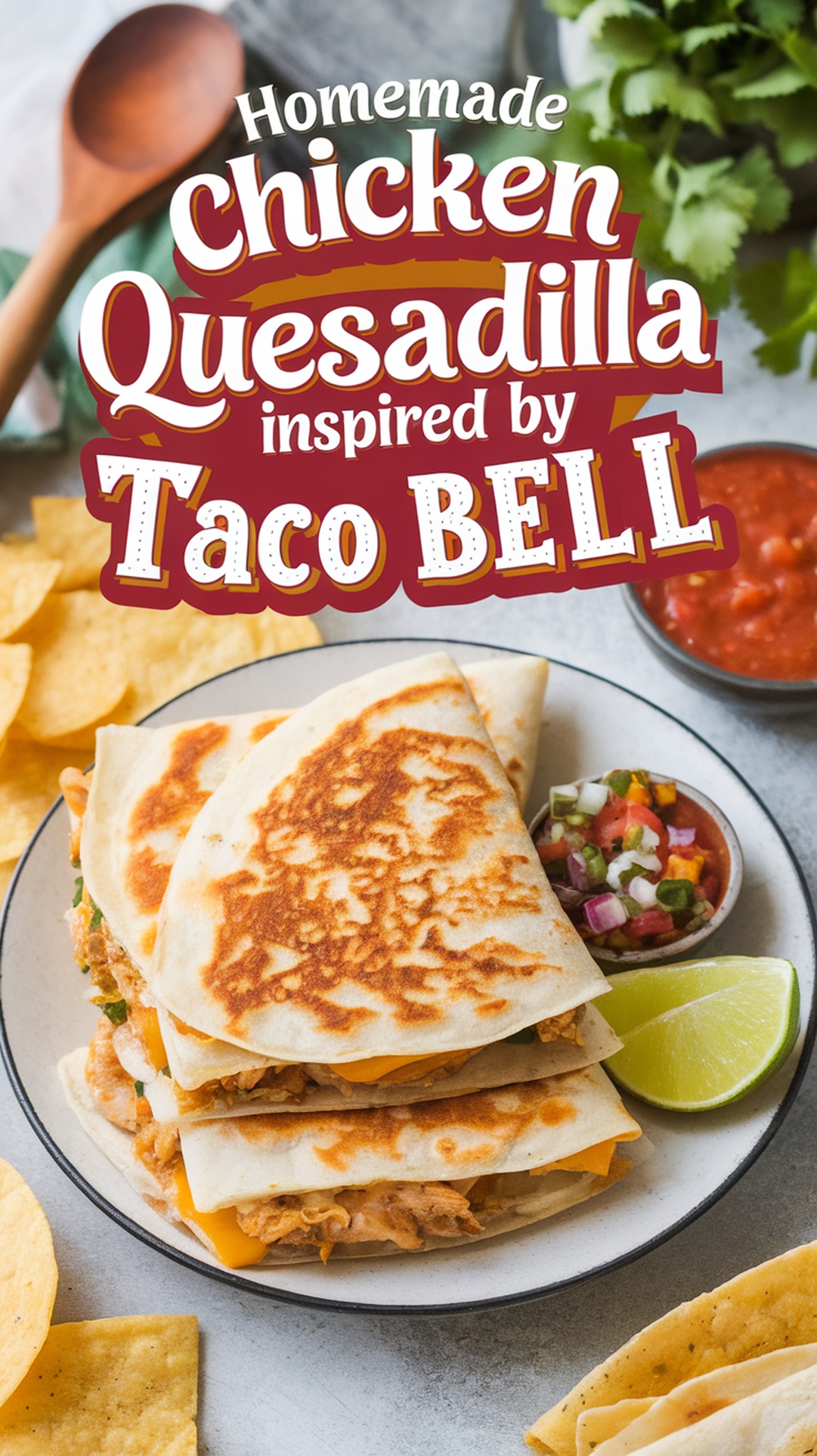 Homemade Chicken Quesadilla Inspired by Taco Bell