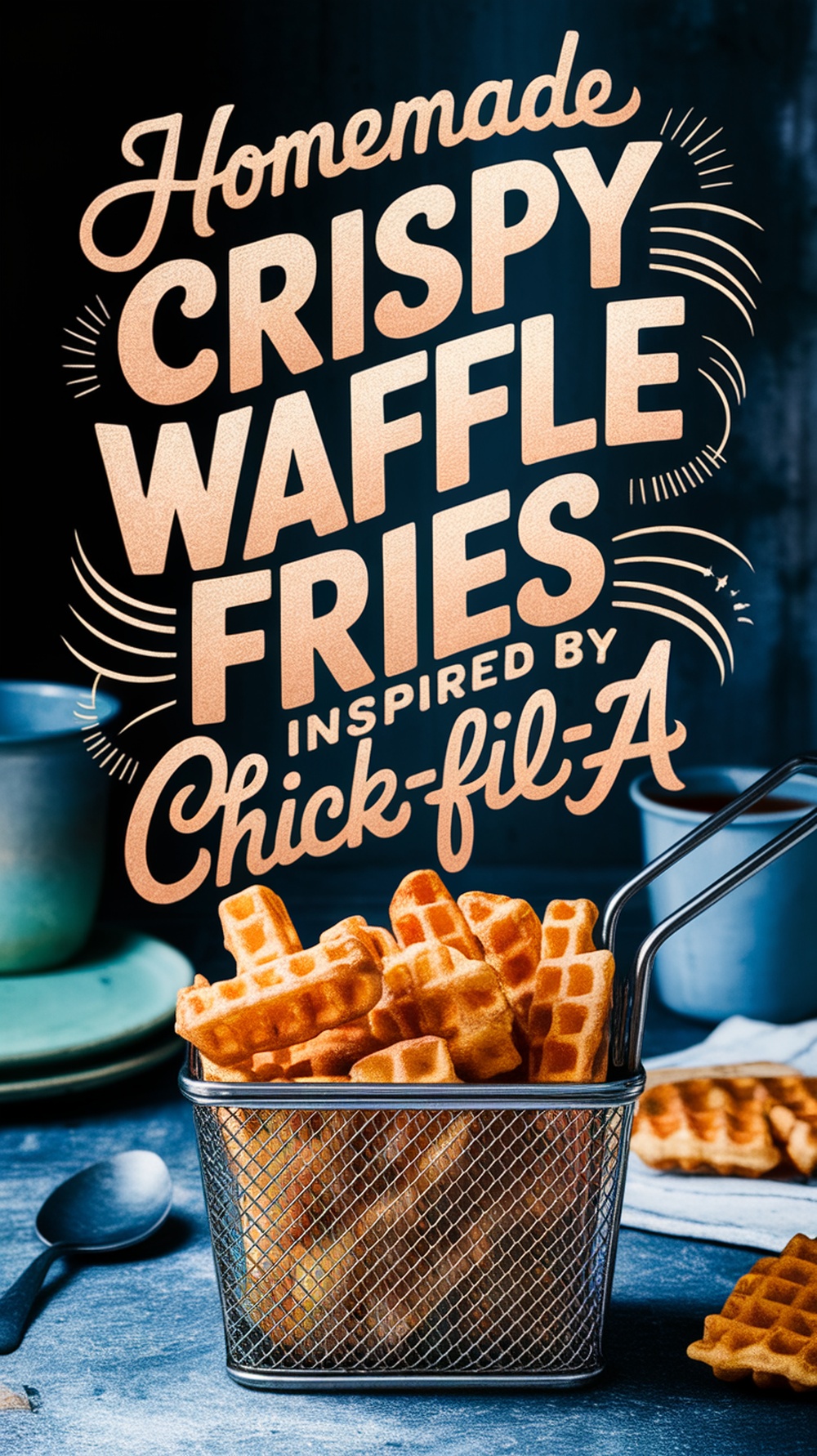 Homemade Crispy Waffle Fries Inspired by Chick-fil-A