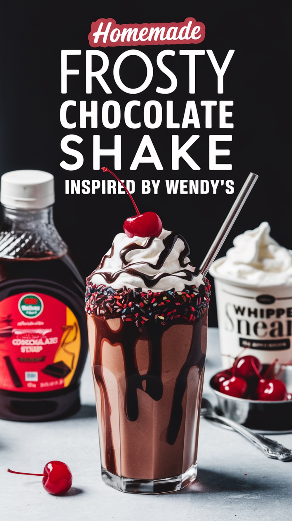 Homemade Frosty Chocolate Shake Inspired by Wendy’s
