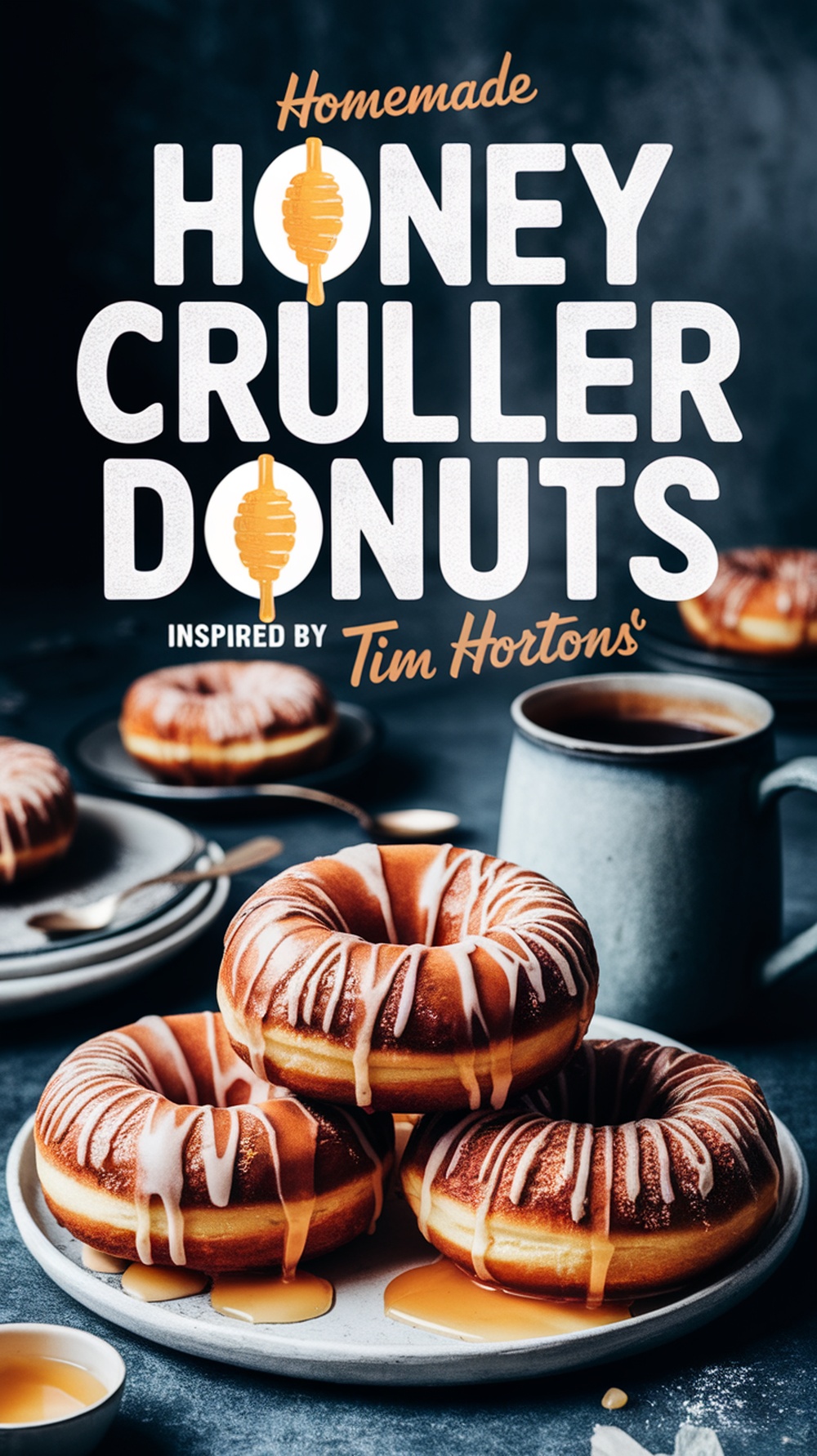 Homemade Honey Cruller Donuts Inspired by Tim Hortons
