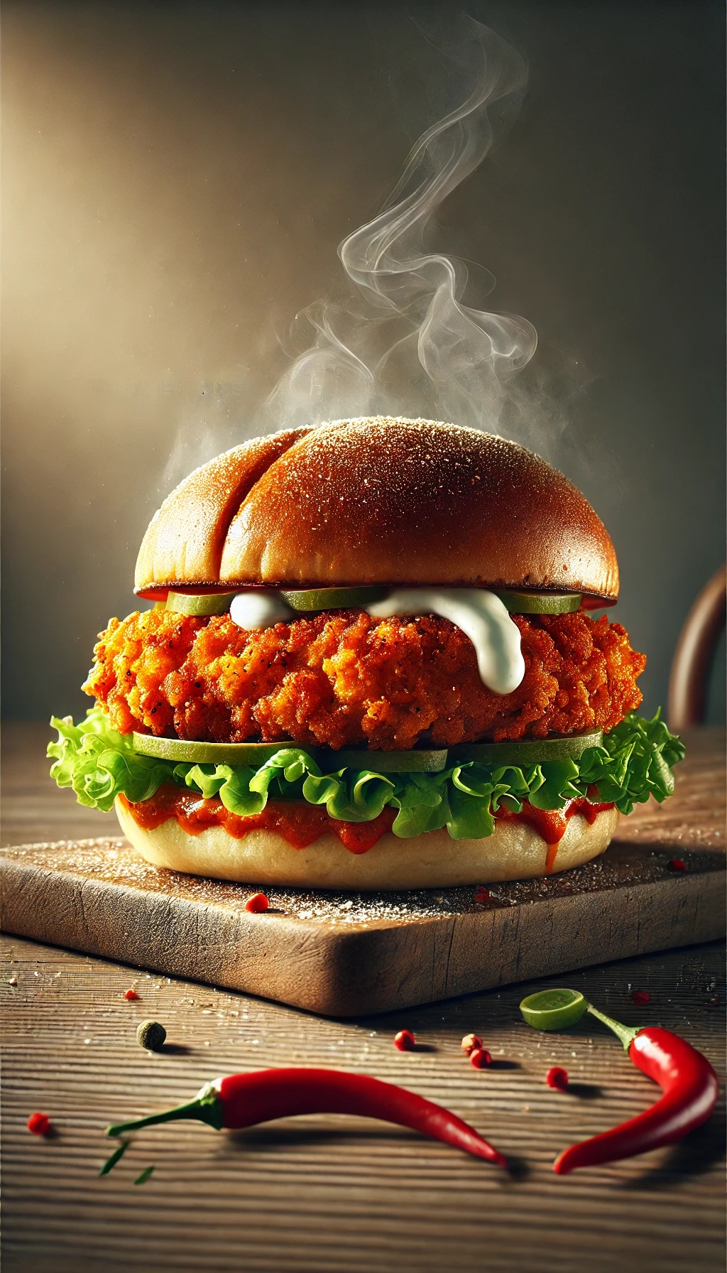 Homemade KFC Zinger Burger Fakeaway